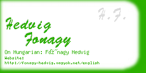 hedvig fonagy business card